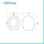 Scheda tecnica Sedile wc compatibile per sanitari Rak serie Karla in termoindurente bianco