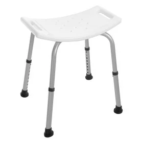 Sgabello doccia antiscivolo altezza regolabile 34-51 cm portata max 100 kg