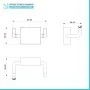Scheda tecnica Set accessori a muro 5 pezzi in acciaio cromato e viti incluse  Velvet 