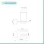 Scheda tecnica Set accessori a muro 3 pezzi in acciaio cromato e viti incluse  Velvet 