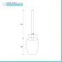 Scheda tecnica Portascopino Wc  In Ceramica e Acciaio Bianco dal Etnico Safari