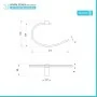 Scheda tecnica Porta asciugamani da parete ad anello in acciaio cromato Unica 