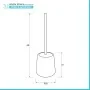 Portascopino wc in ceramica da appoggio linea Sidney bianca - scheda tecnica