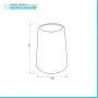 Bicchiere portaspazzolini da appoggio Sidney in ceramica tortora - scheda tecnica