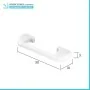 Set accessori a muro 7 pezzi in ABS bianco con doppio fissaggio  Gioia - scheda tecnica 1
