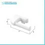 Set accessori a muro 7 pezzi in ABS bianco con doppio fissaggio  Gioia - scheda tecnica 2