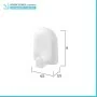 Set accessori a muro 7 pezzi in ABS bianco con doppio fissaggio  Gioia - scheda tecnica 3