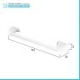 Set accessori a muro 7 pezzi in ABS bianco con doppio fissaggio  Gioia - scheda tecnica 4