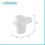 Set accessori a muro 7 pezzi in ABS bianco con doppio fissaggio  Gioia - scheda tecnica 5