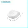 Set accessori a muro 7 pezzi in ABS bianco con doppio fissaggio  Gioia - scheda tecnica 6