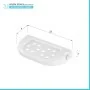 Mensola portasapone a muro 24 cm in ABS bianco  Gioia - scheda tecnica