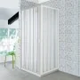 Box Doccia a Soffietto 90x90 cm in PVC Riducibile con Apertura Centrale