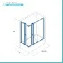 Box Vasca Soffietto 70x170cm in PVC Riducibile con Apertura Reversibile scheda tecnica
