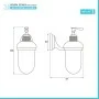 Dispenser portasapone a muro in vetro satinato con supporto cromato  Facile  scheda tecnica