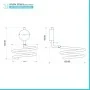 Scheda tecnica Porta phon a spirale in acciaio cromato doppio fissaggio Plaza