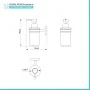 Dispenser sapone liquido a muro in acciaio nero opaco Chic Black