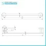 Set accessori a muro 5 pezzi in acciaio nero opaco e viti incluse  Chic Black  scheda tecnica 1
