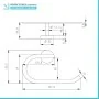 Set accessori a muro 5 pezzi in acciaio nero opaco e viti incluse  Chic Black  scheda tecnica 3