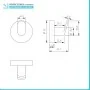 Set accessori a muro 5 pezzi in acciaio nero opaco e viti incluse  Chic Black  scheda tecnica 4