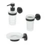 Set accessori a muro 3 pezzi in acciaio nero opaco e viti incluse  Chic Black 