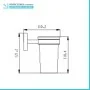 Set accessori a muro 6 pezzi in acciaio nero opaco e viti incluse  Chic Black 