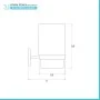 Set accessori a muro 3 pezzi in acciaio cromato e viti incluse  Bora  scheda tecnica 2