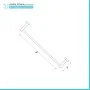 Porta asciugamani a muro 40 cm in acciaio cromato  Bora scheda tecnica