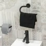 101073-Asciugamani ospite per bagno 100% cotone nero 40x60 cm