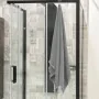 Telo bagno per doccia 90x140 cm grigio in cotone 100% 