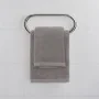 Set asciugamani bagno grigio per viso e ospite in cotone puro Spring
