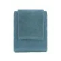 Set asciugamani bagno blu per viso e ospite in cotone puro Spring