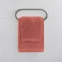 Set asciugamani bagno rosso per viso e ospite in cotone puro Spring