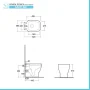 Scheda tecnica Vaso filomuro Rak serie One scarico multiplo con curva tecnica inclusa