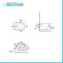 Scheda tecnica Wc Sospeso RIMLESS Rak Collezione Resort Bianco senza brida