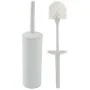 Portascopino wc da appoggio tondo bianco in plastica con scopino