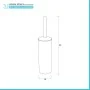 Portascopino wc da appoggio tondo bianco in plastica con scopino scheda tecnica