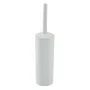 Portascopino wc da appoggio tondo bianco in plastica con scopino