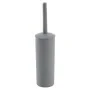 Portascopino wc da appoggio tondo grigio in plastica con scopino