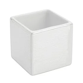 Portaspazzolino in Ceramica Lucida Bianco Cuba