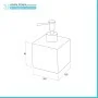 Dispenser Sapone In Ceramica Lucida Beige A Forma Di Cubo scheda tecnica