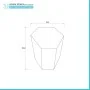 Portaspazzolino Bianco Trasparente In Plastica Forma di Diamante