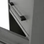 Colonna bagno sospesa 140 cm grigio effetto legno 2 ante soft-close Sofia