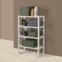 Scaffale bianco con 4 ripiani in polipropilene 115cm Buzz