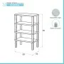 Scaffale bianco con 4 ripiani in polipropilene 115cm Buzz - scheda tecnica