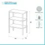 Scaffale bianco con 3 ripiani in polipropilene 85cm Buzz - scheda tecnica