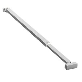 Braccio di supporto a snodo per parete doccia walk-in da 70-110cm in acciaio cromato