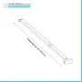 Scheda tecnica di Braccio di supporto a snodo per parete doccia walk-in da 70-110cm in acciaio cromato