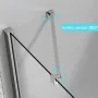 Snodo estendibile di Braccio di supporto a snodo per parete doccia walk-in da 70-110cm in acciaio cromato