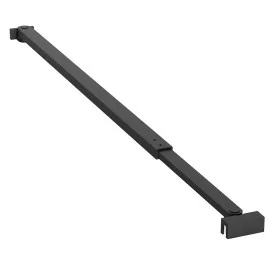 Braccio di supporto a snodo per parete doccia walk-in da 70-110cm in acciaio nero opaco
