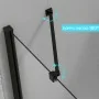 Snodo estendibile di Braccio di supporto a snodo per parete doccia walk-in da 70-110cm in acciaio nero opaco